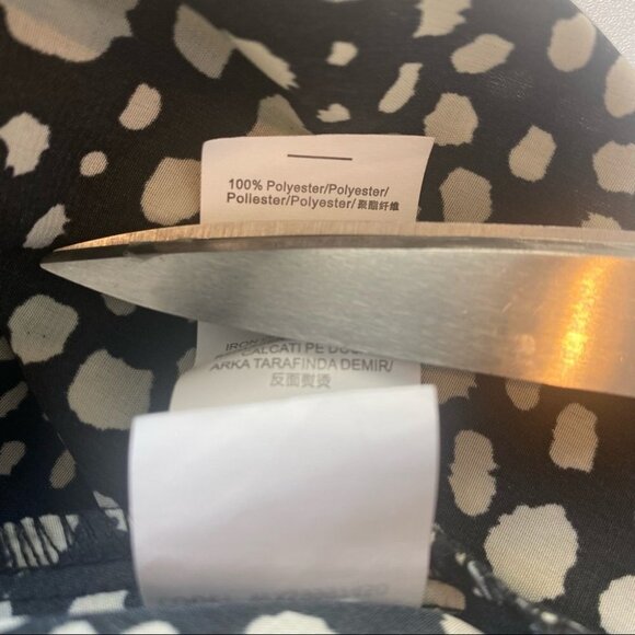 Black and White leopard print‎ front slit pencil skirt size 10 - Picture 10 of 11